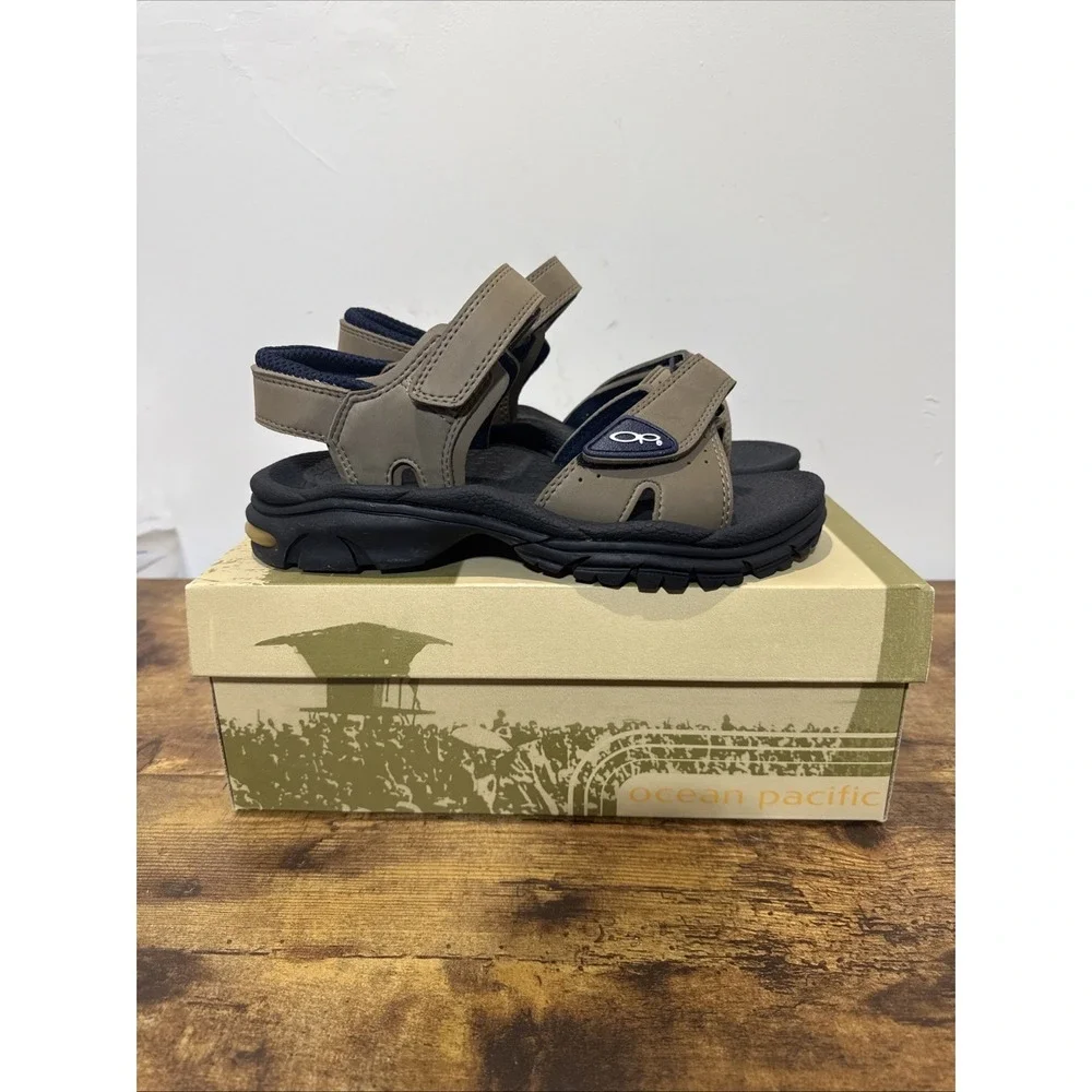 OP Ocean Pacific Tobago Sandals Men's Brown Size 11 W/ Original Box
